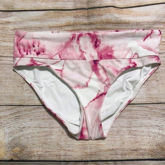 CALIA By Carrie Underwood Wide Strap Tie-dye Pink Long Line Bikini Size XS - Picture 7 of 15
